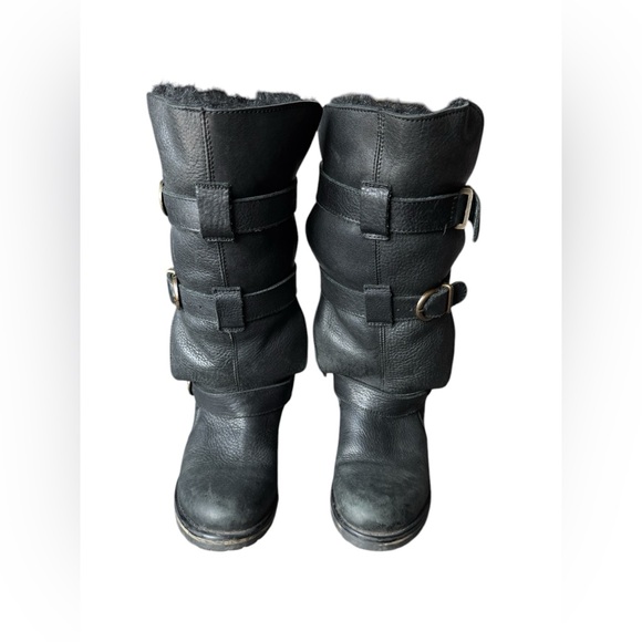 Steve Madden Faux Fur Combat Boots - Picture 4 of 7